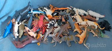 Mega Lotto 100+ Animali Giocattolo Plastica Gomma