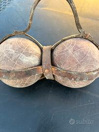 COPPIE DI BOCCE ANTICHE IN LEGNO custodia original