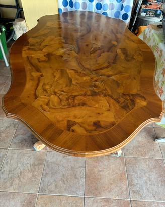 Tavolo vintage in radica di noce