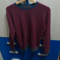 Maglietta maniche lunghe a strisce rosse e blu