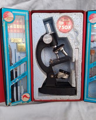 Kit microscopio vintage, anni 70, mai u