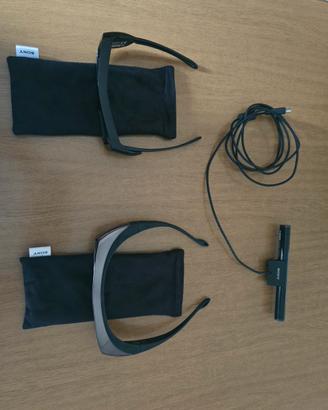 Coppia di occhiali 3D e trasmettitore per Tv Sony