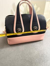 Elisabetta Franchi borsa nera e rosa cipria