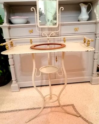 Antica toilette francese fine 800 in ferro battuto