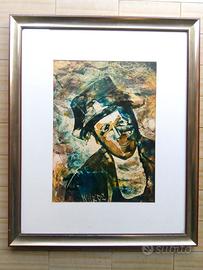 Quadro del 1972 tecnica vernice su carta 30 x45