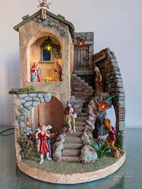 Presepe artigianale con statue Landi Moranduzzo