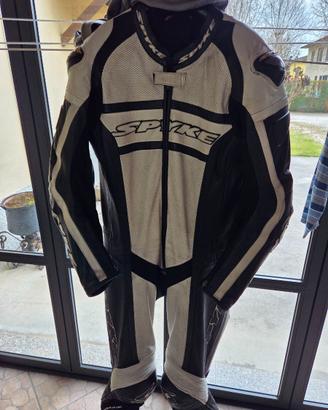 Tuta moto (in pelle) integrale SPYKE taglia 52