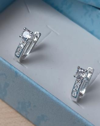 orecchini argento con zirconi 