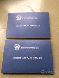 Libretti 1988 completi di francobolli e cartoline