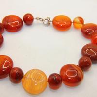 Splendido bracciale argento e agata marrone