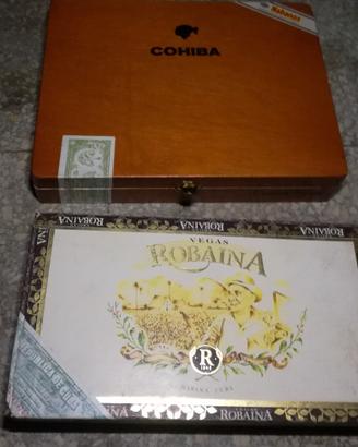 Scatola Sigari cohiba e Robaina vuote ma profumate
