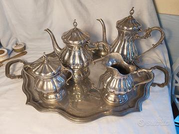 Servizio in Peltro 95% “CC” con Vassoio Vintage 