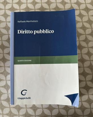 Libro di Diritto pubblico di Raffaele Manfrellotti