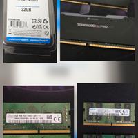 RAM DDR5 32gb sodimm 4800 e DDR4 varie 16gb