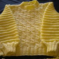 MAGLIONCINO PER BAMBINI FATTO A MANO 6-9 MESI