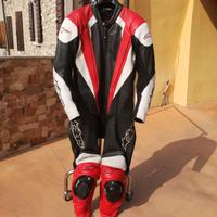 tuta moto 52 Alpinestars intera in pelle 
