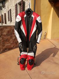 tuta moto 52 Alpinestars intera in pelle 