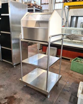 scaffale pane e vassoi self-service usato