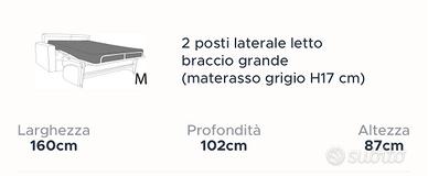 Divano letto contenitore Chateau D'ax