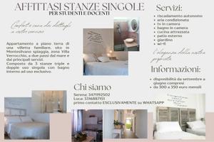 Posti letto in stanze singole studenti o docenti