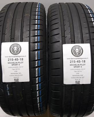 2 GOMME 215 45 18 MICHELIN A52157