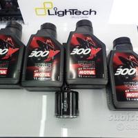 Stock tagliando 4 litri motul 300V + filtro