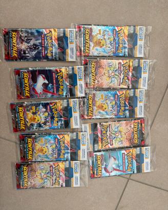 10 Buste Pokemon Scintille Folgoranti Marzo 2025