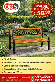 PANCHINA DA GIARDINO MOD. SOSTA