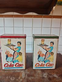 Coppia scatole pubblicitarie cola cao