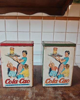 Coppia scatole pubblicitarie cola cao