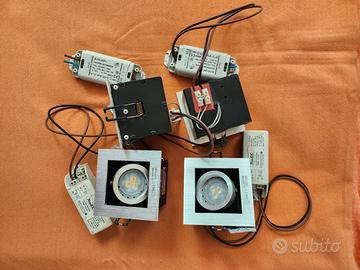 Set di n. 4 faretti orientabili da incasso