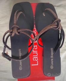 Sandali flat diamanti Laura Biagiotti