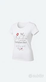 T-shirt donna elasticizzata tg. M colore bianco 