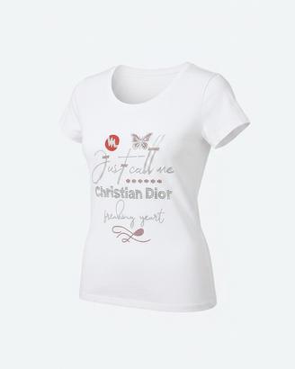 T-shirt donna elasticizzata tg. M colore bianco 