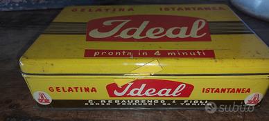 Scatola in latta originale vintage Gelatina IDEAL
