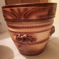 Vaso o coppia vasi in cotto smaltato