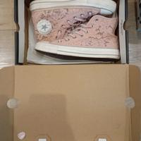 converse rosa in pizzo  n,38