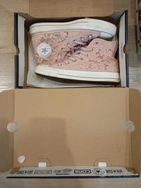 converse rosa in pizzo  n,38