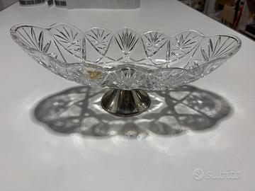 Centrotavola cristallo e argento