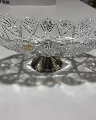 Centrotavola cristallo e argento