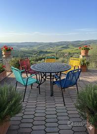 5 Sedie vintage colorate. Consegno personalmente.