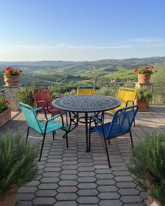 5 Sedie vintage colorate. Consegno personalmente.