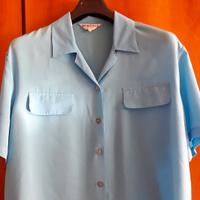Camicia seta m/c azzurra