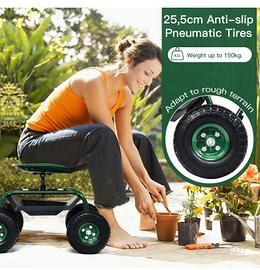Carrello portavasi giardino con seduta Waldbeck