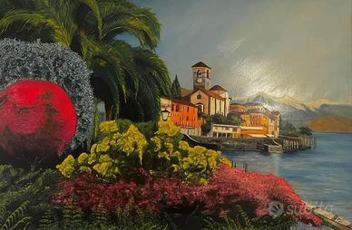 Quadro, tela, paesaggio, Brissago