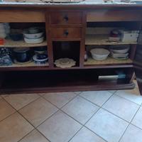 Credenza con scomparti legno massello