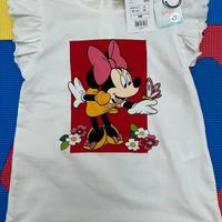 T-shirt smanicata con stampa Minnie 