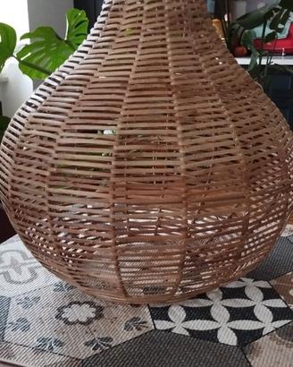 Lampadario in vimini