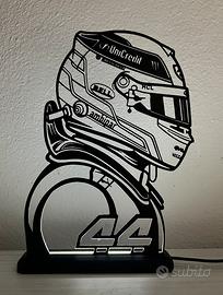Louis Hamilton silhouette lampada led