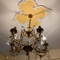 Lampadario ottone oro